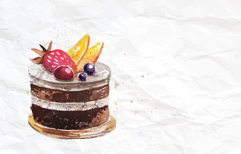 葡萄芒果蛋糕矢量图ai设计背景_88icon https://88icon.com 卡通 巧克力 手绘 水果 童趣 纸张 美味 芒果 草莓 葡萄 蛋糕 褶皱 矢量图