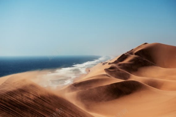 海水海浪沙漠沙丘背景