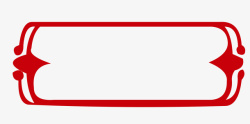 红色四角边框素材