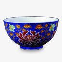 古董碗中国风素描手绘陶瓷碗图标高清图片