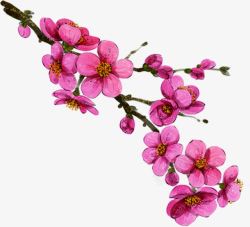 粉色桃花可爱手绘素材