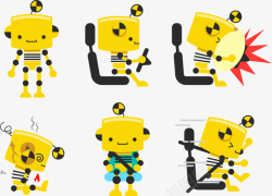 黄色音乐机器人矢量图素材