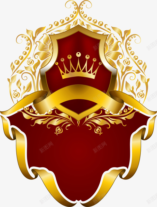 红色简约徽章装饰图案png免抠素材_88icon https://88icon.com 免抠PNG 徽章 简约 红色 装饰图案