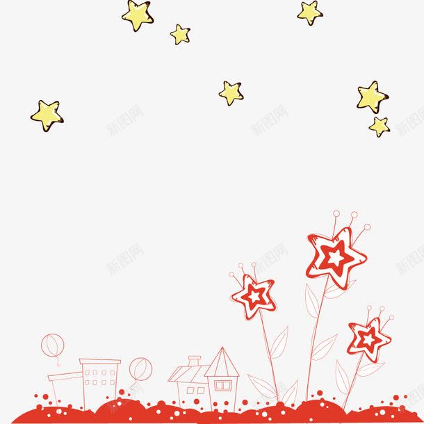 卡通手绘装饰星星png免抠素材_88icon https://88icon.com 儿童节 卡通手绘 星星 矢量素材 装饰图案