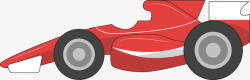 红色卡通赛车图矢量图素材