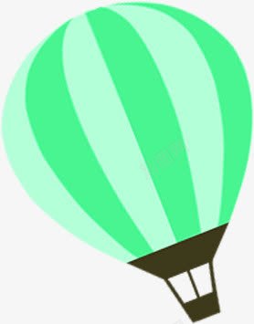 绿色清新卡通可爱热气球手绘png免抠素材_88icon https://88icon.com 卡通 可爱 清新 热气 球手 绿色
