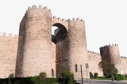 阿维拉旅游古城墙素材