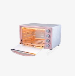 粉色超大容量电烤箱素材