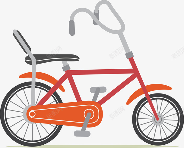 红色儿童自行车矢量图ai免抠素材_88icon https://88icon.com 儿童单车 儿童自行车 单车 矢量png 红色自行车 自行车 矢量图