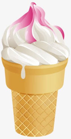 脆皮筒脆皮渐变奶油冰淇淋甜筒高清图片