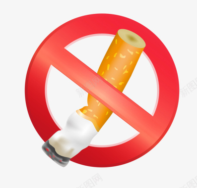 吸烟器创意禁止吸烟标志图标图标