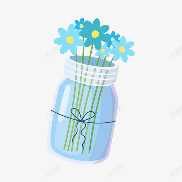 手绘花瓶花朵png免抠素材_88icon https://88icon.com 手绘 手绘花瓶花朵 瓶子 花儿 花朵 花瓶 蓝色
