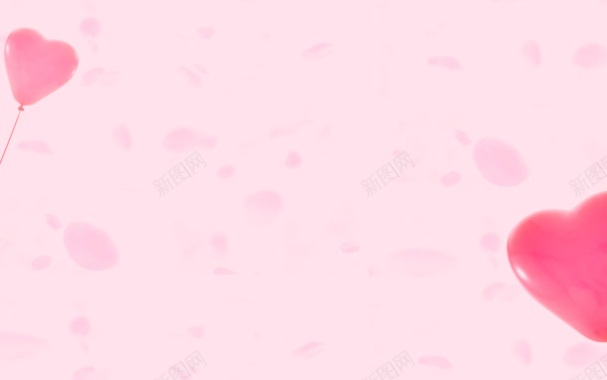 粉色爱心花瓣壁纸背景