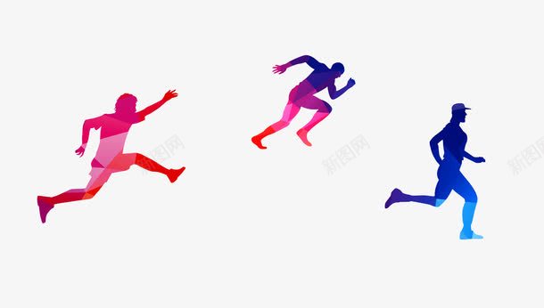 彩色炫彩跑步的人png免抠素材_88icon https://88icon.com 彩色 炫彩 跑步的人