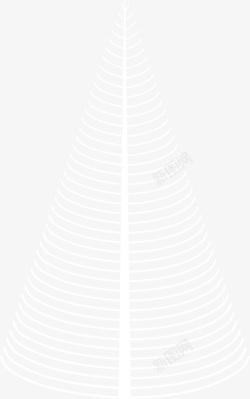 创意白色圣诞树素材