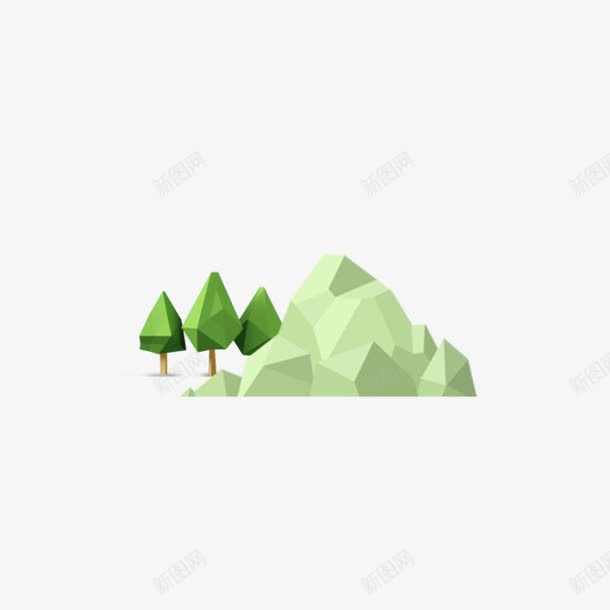 树和山卡通手绘图png免抠素材_88icon https://88icon.com 卡通 山 树 绘图