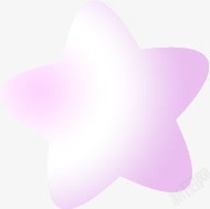手绘紫色可爱五角星素材