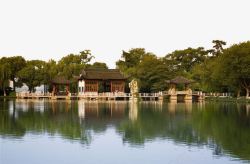 杭州景观晚霞时分的西湖高清图片