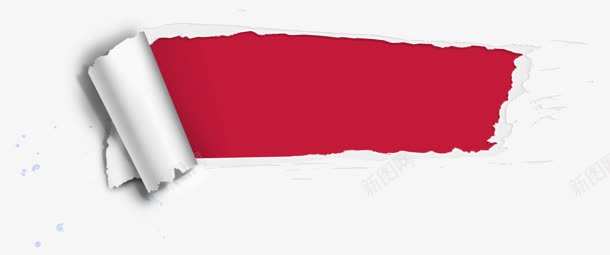 创意合成红色撕纸效果png免抠素材_88icon https://88icon.com 创意 合成 撕开的墙纸 效果 红色