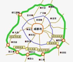 成都高速路地图素材