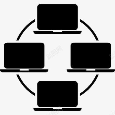 电脑消息连接笔记本电脑图标图标
