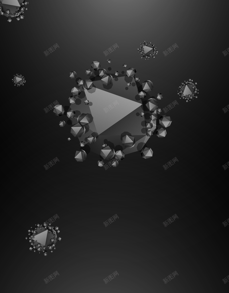 黑色现代商务画册矢量背景ai设计背景_88icon https://88icon.com 三角形 书籍封面 五角星形 几何形 创意 宣传手册 抽象 杂志封面 现代感 科技 锥体 黑色背景 矢量图