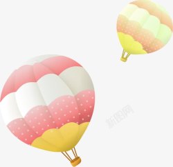 彩色卡通可爱热气球装饰素材
