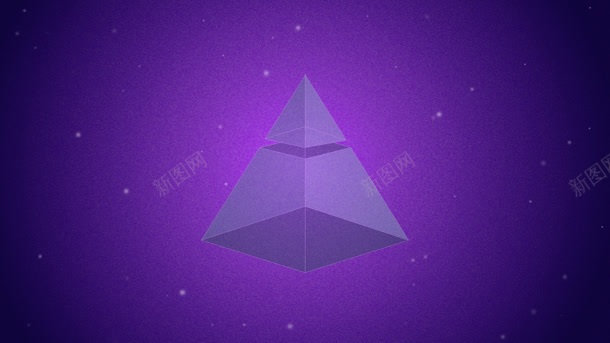 立体三角形紫色背景背景