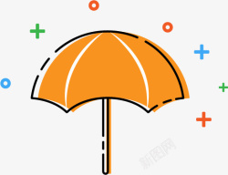 谷雨雨伞MEB风格矢量图素材