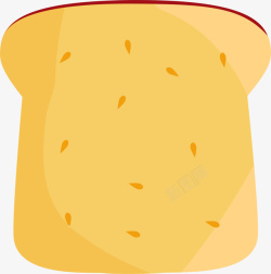 黄色卡通立体面包素材