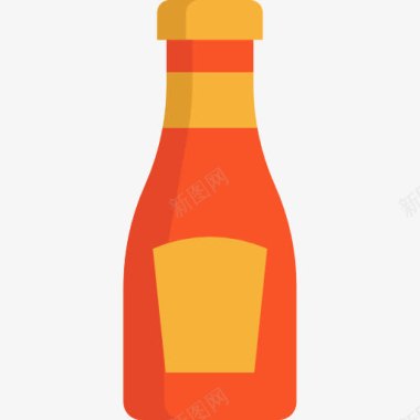 单瓶番茄酱图标图标