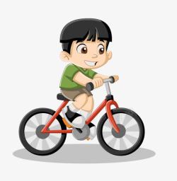 骑自行车男孩素材