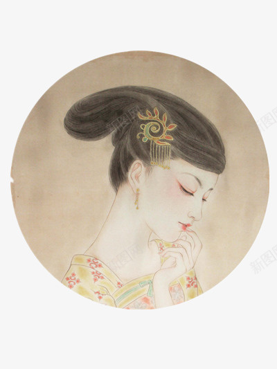 唯美古风插画png免抠素材_88icon https://88icon.com 古风 唯美 女子 插画 装饰