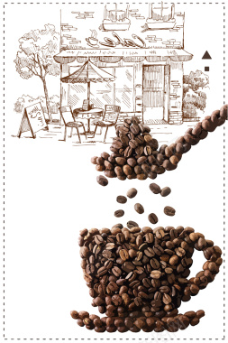 高档咖啡促销白色简约下午茶热饮矢量海报背景背景