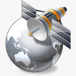 卫星图标卫星定位追踪图标图标