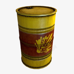 大桶装红色图案黄色大桶装机油桶高清图片