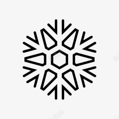 透明雪花六角雪花符号图标图标