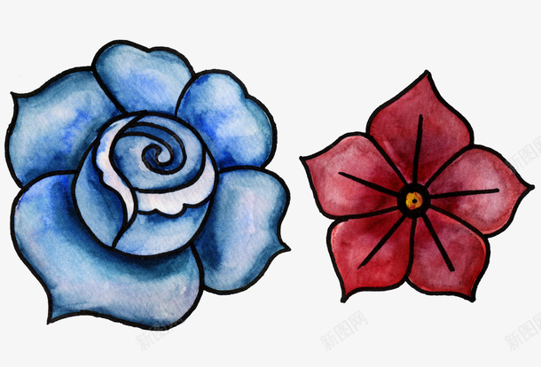 水彩花卉插画库psd免抠素材_88icon https://88icon.com 手绘植物素材库 水彩红色花卉素材库 水彩花卉素材库 水彩蓝色花卉 花卉插画素材 花卉素材库