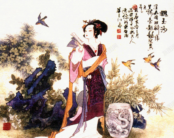 工笔人物画png免抠素材_88icon https://88icon.com 中国画 典雅端庄 古代女子 唯美 国画美女 美女 美女肖像画