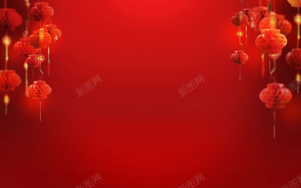 中国风式的红背景灯笼jpg设计背景_88icon https://88icon.com 国风 灯笼 背景