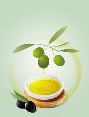 矢量美食橄榄油食品背景背景