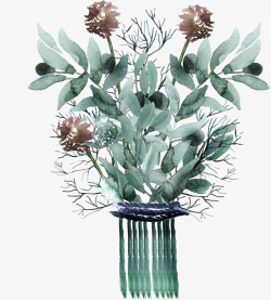 花卉装饰插画手绘花卉装饰高清图片