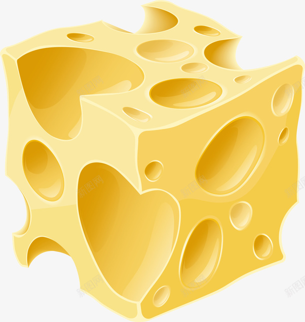 黄色卡通奶酪png免抠素材_88icon https://88icon.com 卡通食物 清新食物 简约奶酪 糕点美食 装饰图案 黄色奶酪