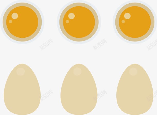 鸡蛋和蛋黄png免抠素材_88icon https://88icon.com png图形 png装饰 蛋黄 装饰 鸡蛋 黄色