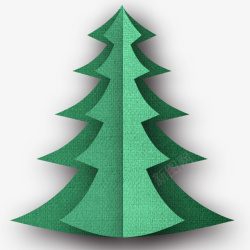 小清新绿色圣诞树装饰图素材