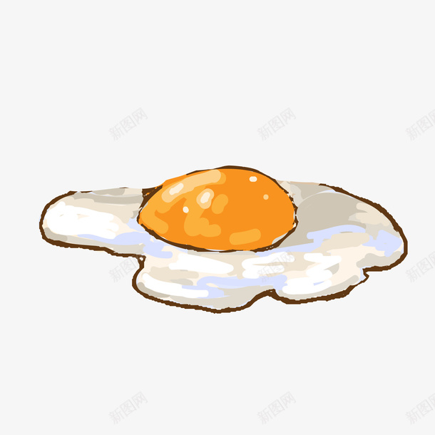 手绘煎鸡蛋食物png免抠素材_88icon https://88icon.com 卡通鸡蛋 早餐 煎鸡蛋 背景装饰 蛋黄 食物