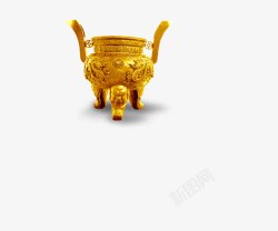 金色的鼎古代器皿素材