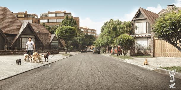 矗立的别墅群跟狗与人jpg设计背景_88icon https://88icon.com 别墅 矗立 连排别墅