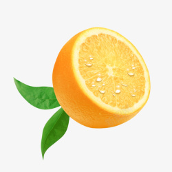 半个橙子素材