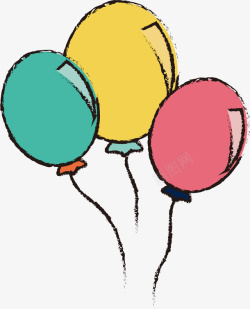 图库彩色手绘彩色气球矢量图高清图片